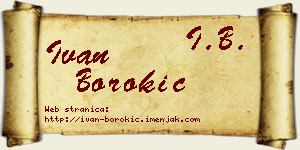 Ivan Borokić vizit kartica